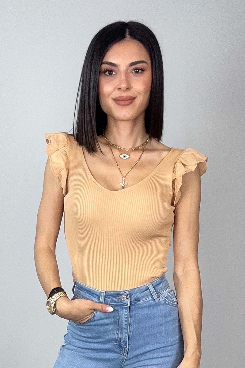 Talia Knit Top - Mocha