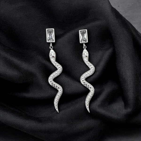 Serpente Earrings - Silver