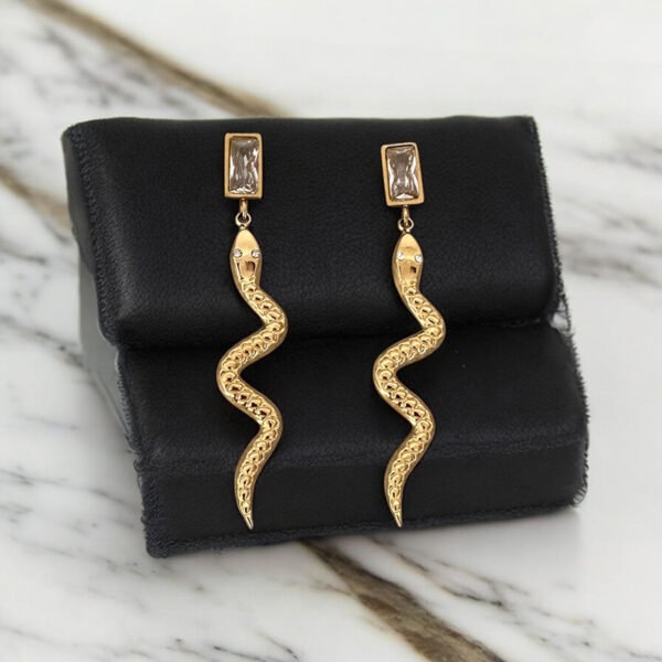 Serpente Earrings - Gold