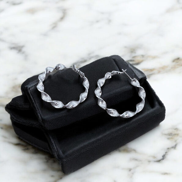Silver Flow Hoops