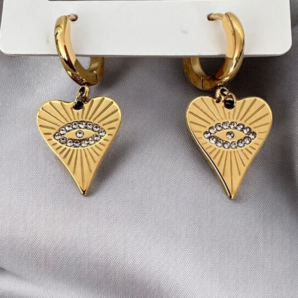 Mystic Heart Earrings - Gold