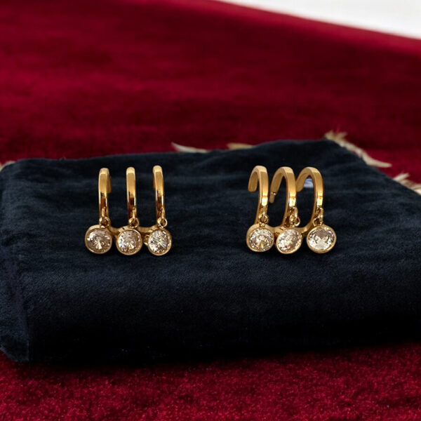 Duo Spark Hoops - Gold