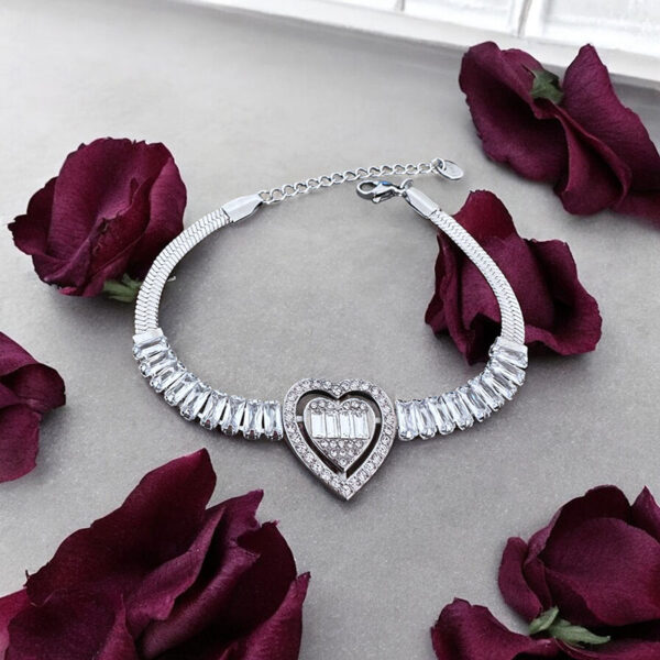 Celeste Heart Bracelet - Silver