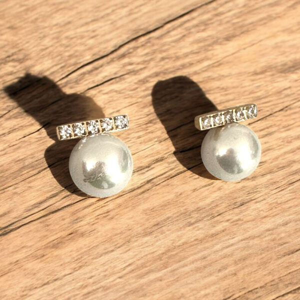 Pearl Glint Earrings - Gold