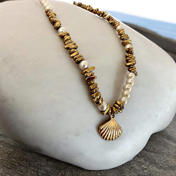 Coastal Pearl Choker - Gold