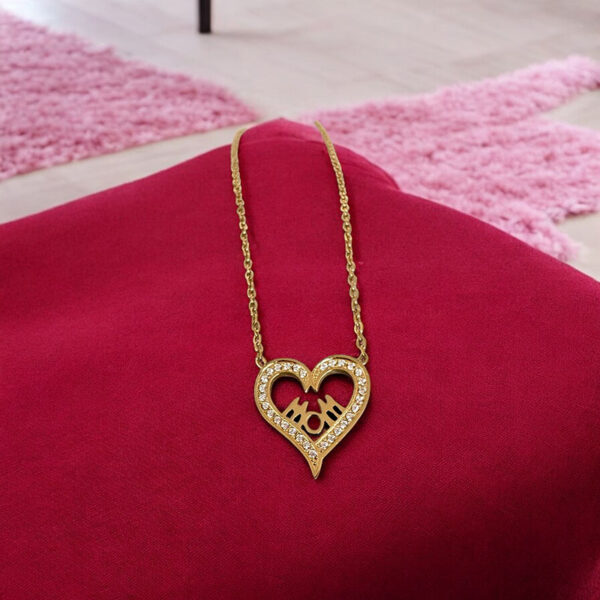 For Mom With Love Necklace - Gold