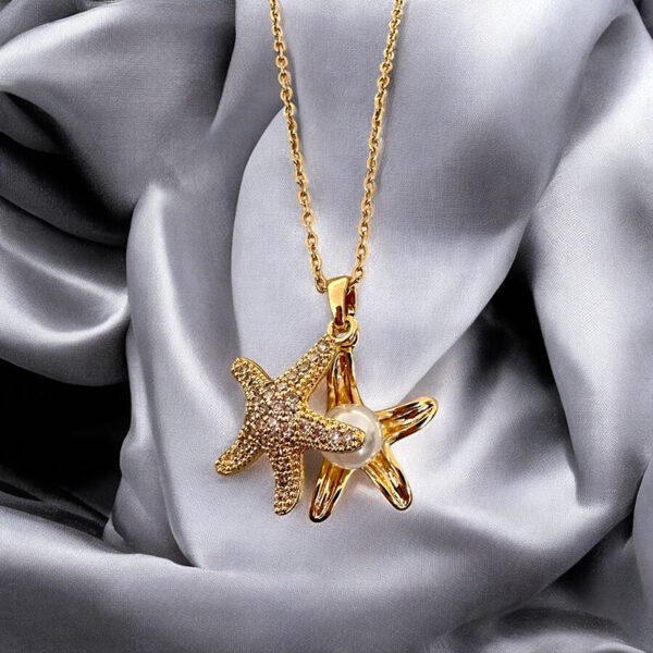 Star Duo Necklace - Gold