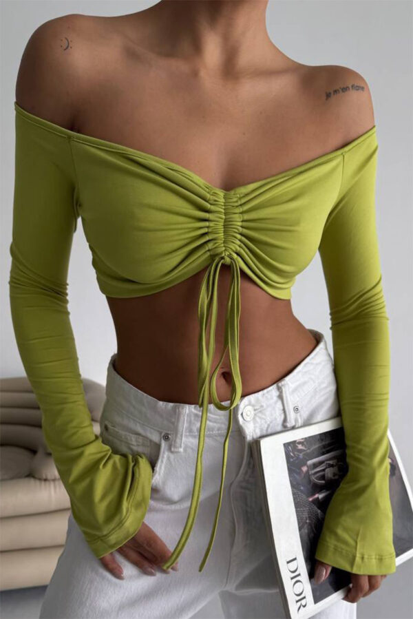 Shirred Top - Lime Edition