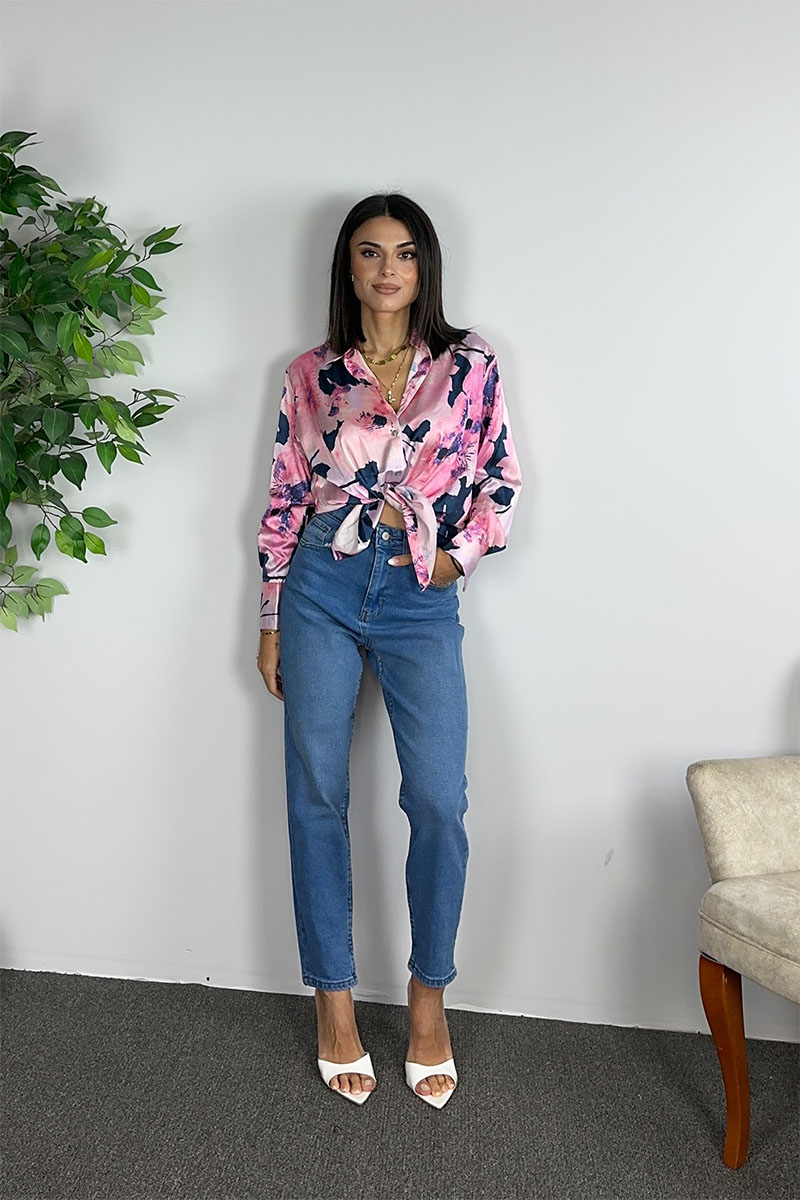 Mira Mom Jeans - Sky - Image 5