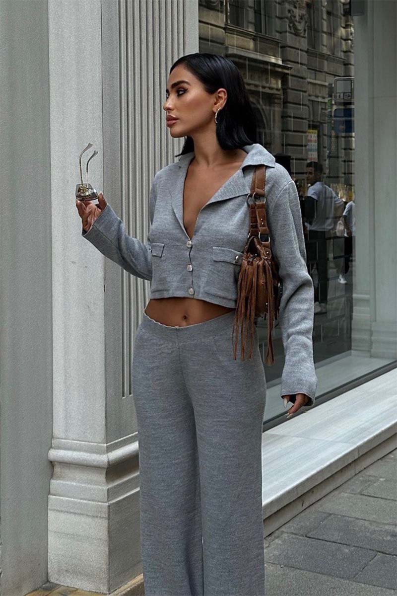 Claudia Knit Set - Grey - Image 2