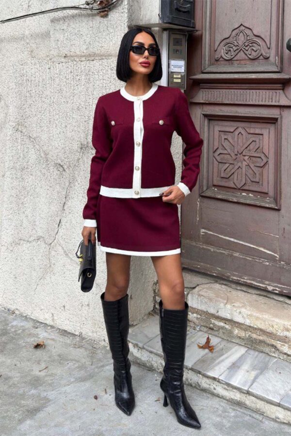 Amelie Knit Set - Wine