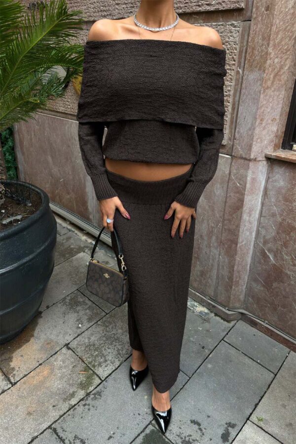 Bianca Knit Set - Brown