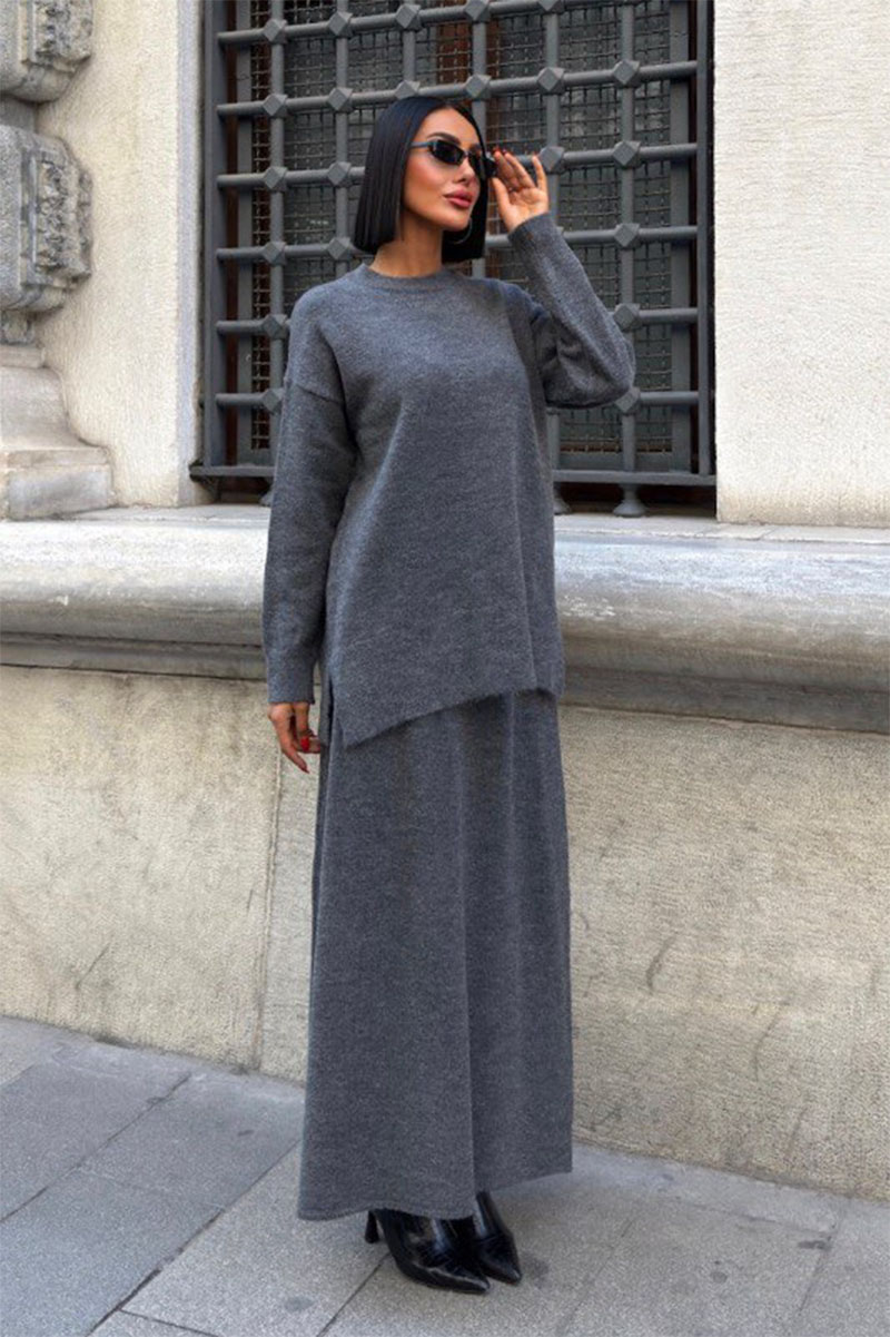 Valeria Knit Set - Grey
