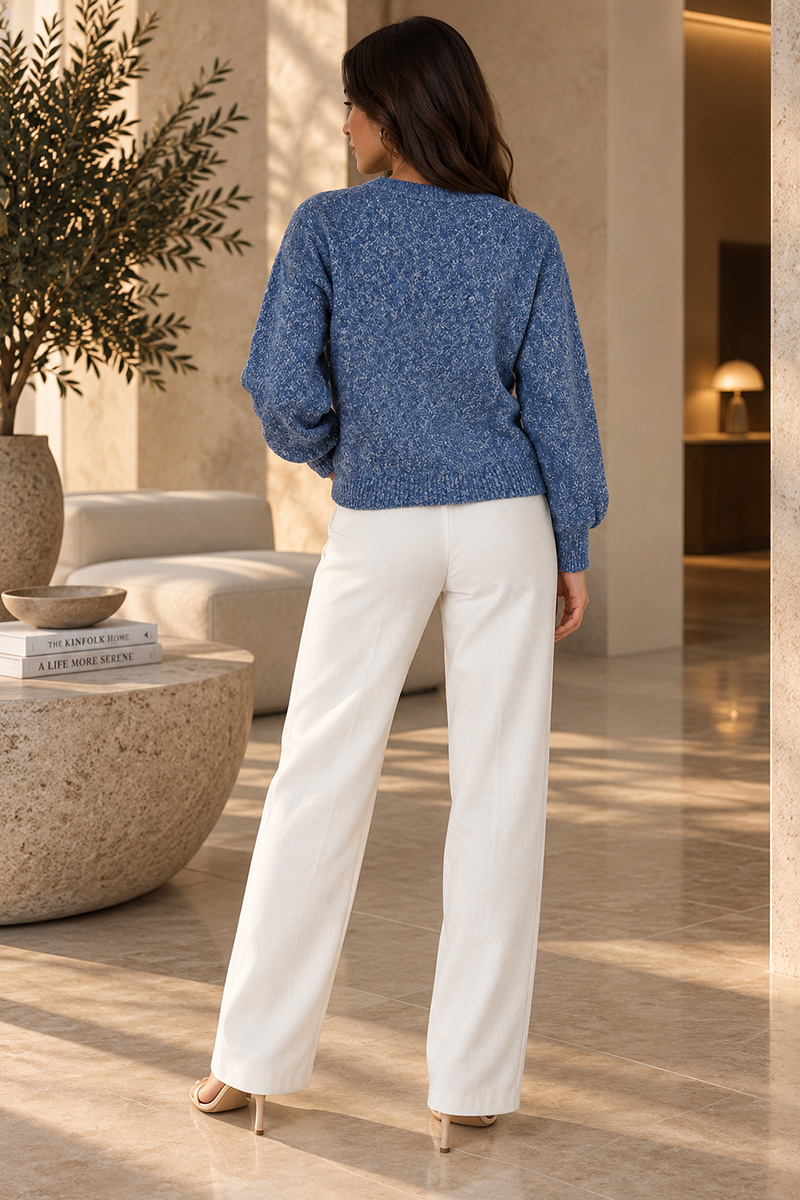Éclat Knit Cardigan - Blue - Image 2