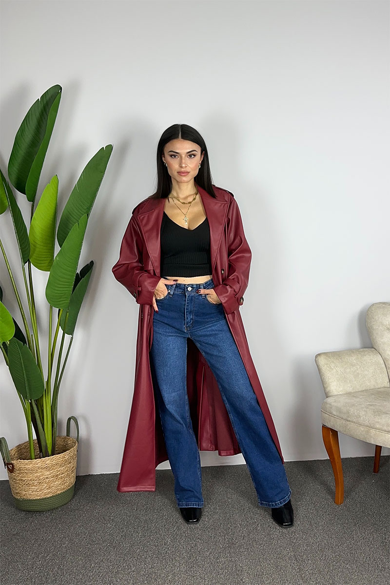 Riva Trench - Burgundy - Image 2