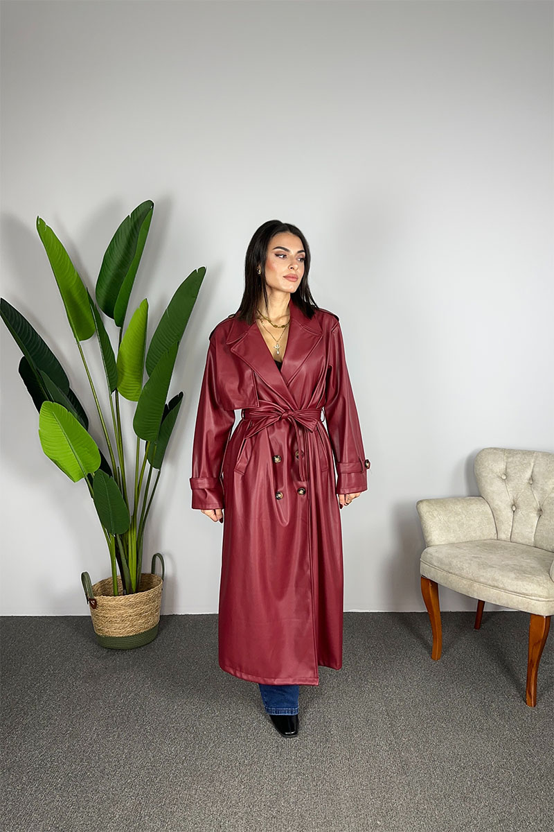 Riva Trench - Burgundy - Image 3