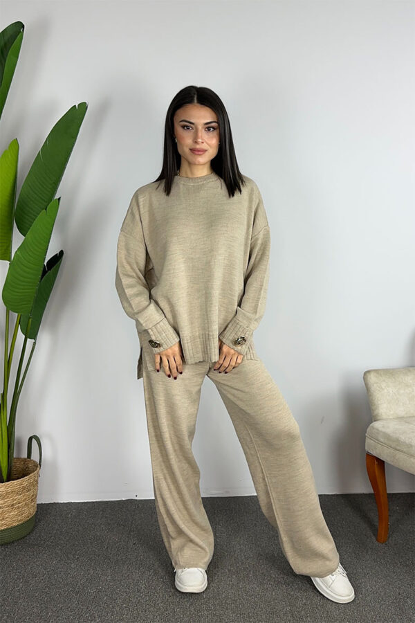 Luxe Knit Set - Beige Melange