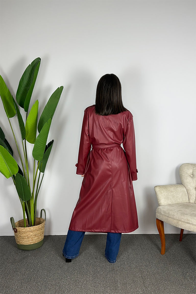 Riva Trench - Burgundy - Image 4
