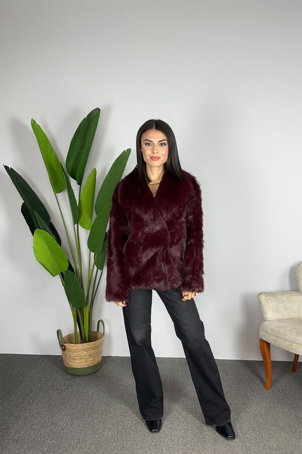 Allegra Faux Fur - Burgundy