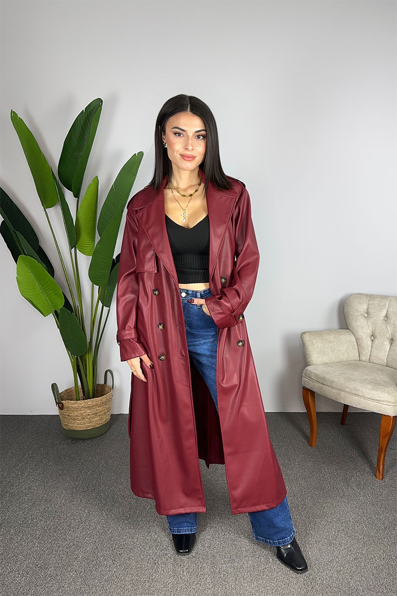 Riva Trench - Burgundy