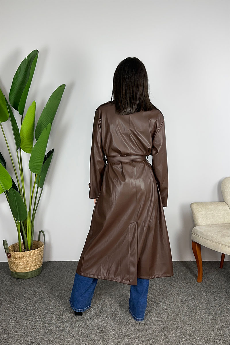 Riva Trench - Chocolate Brown - Image 4