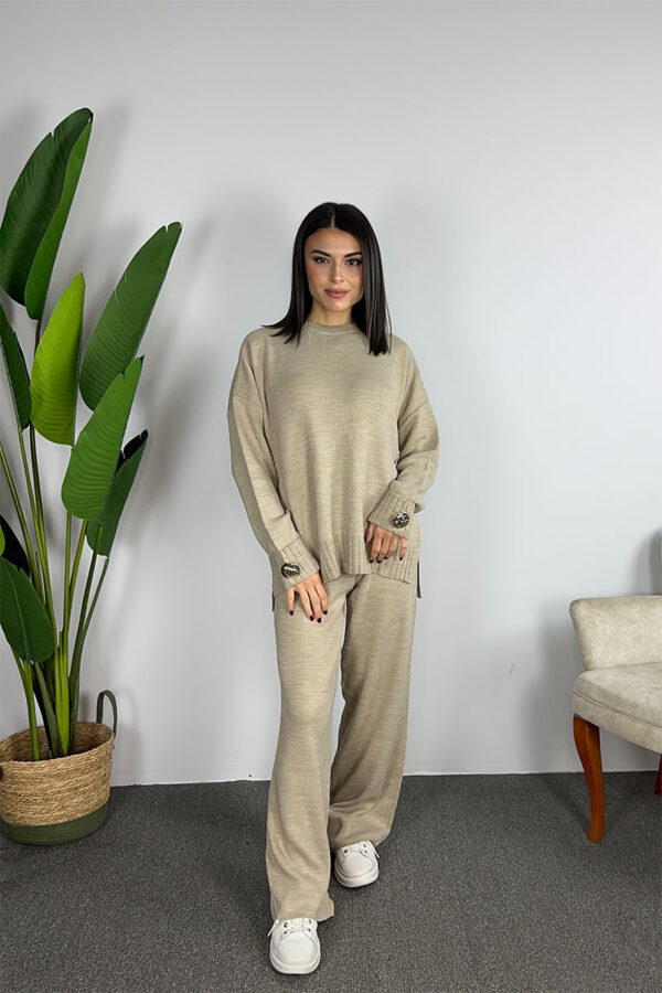 Luxe Knit Set - Beige Melange