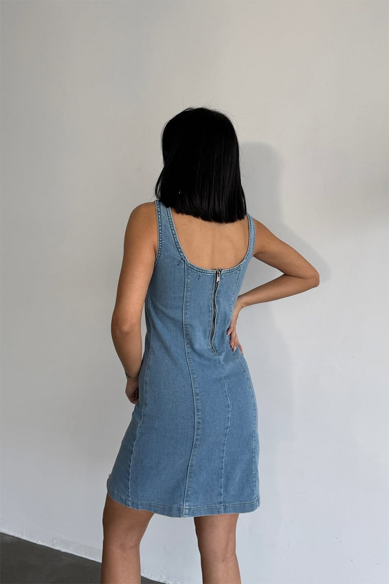 Bella Denim Dress - Image 7