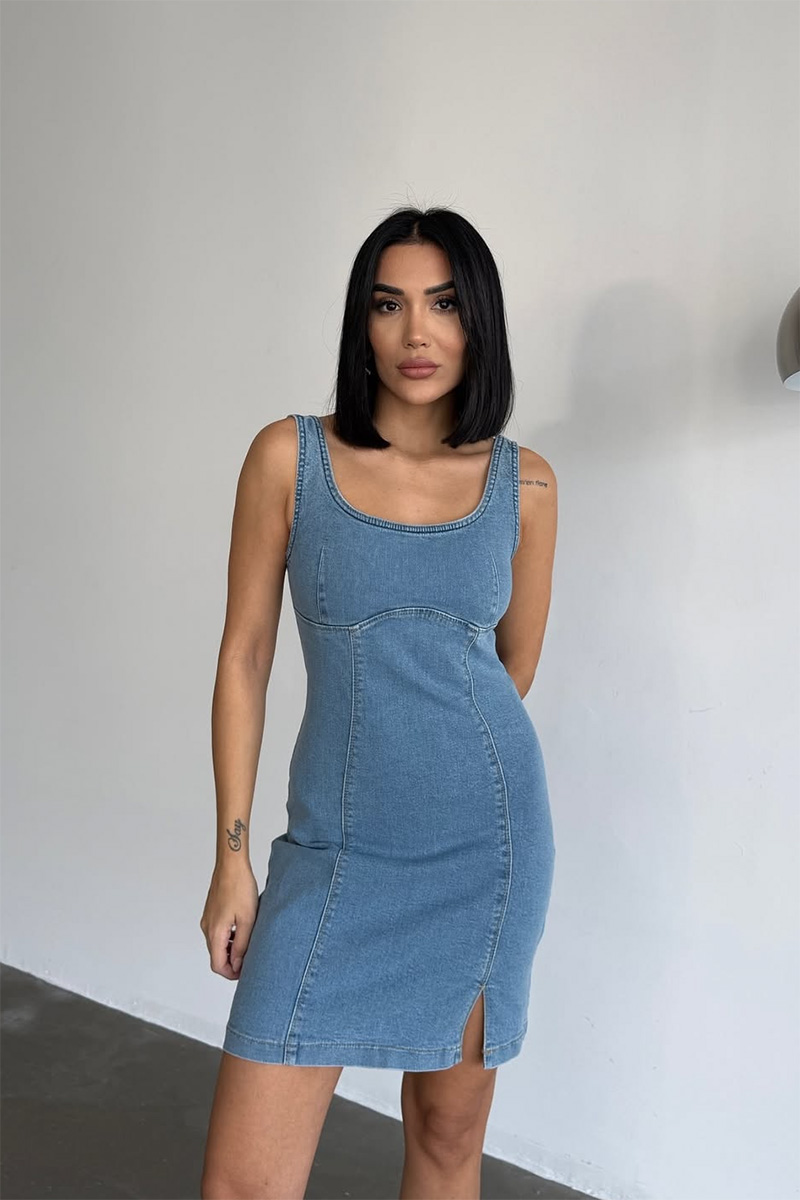 Bella Denim Dress - Image 2