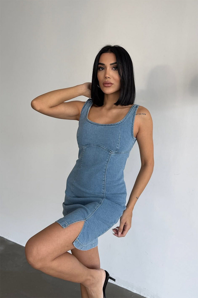 Bella Denim Dress - Image 5