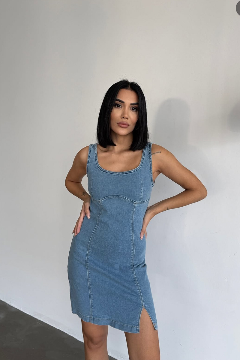Bella Denim Dress - Image 4