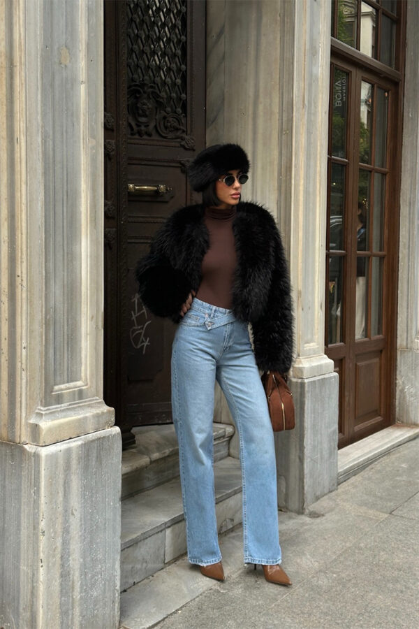 Monroe Cross Waist Wide Leg Jeans
